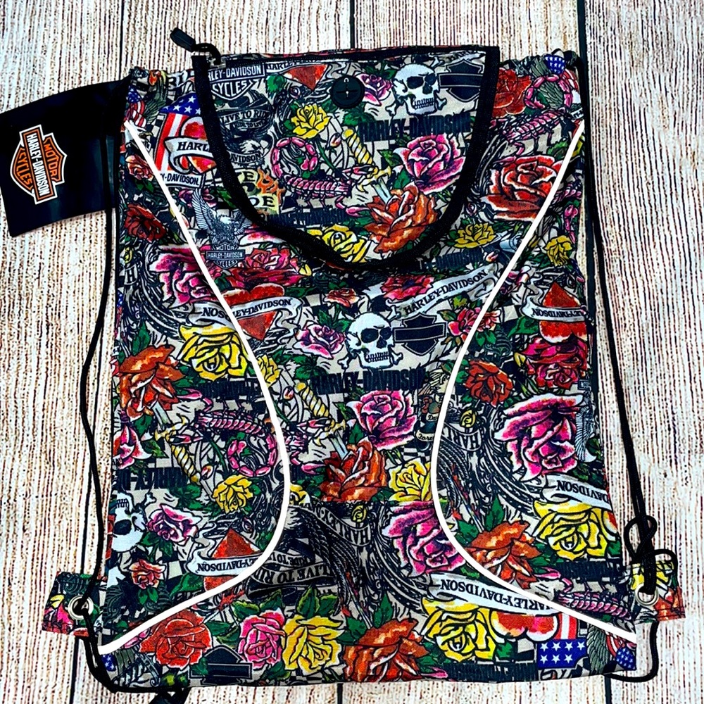 Harley Davidson Draw String Backpack